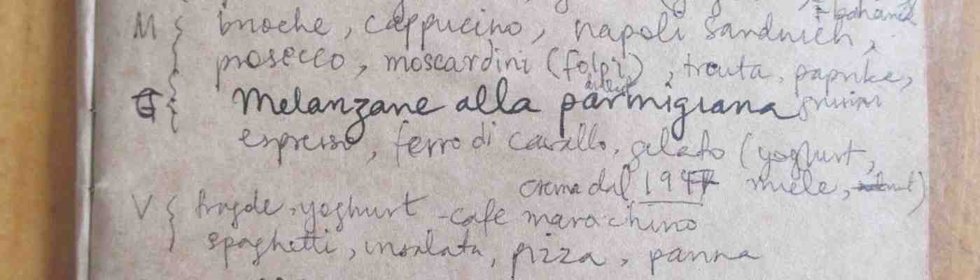 Italian food diary